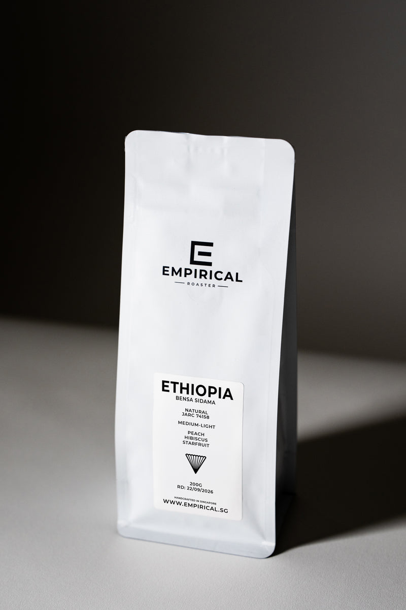 Empirical Ethiopia Bensa Sidama coffee bag, angled view